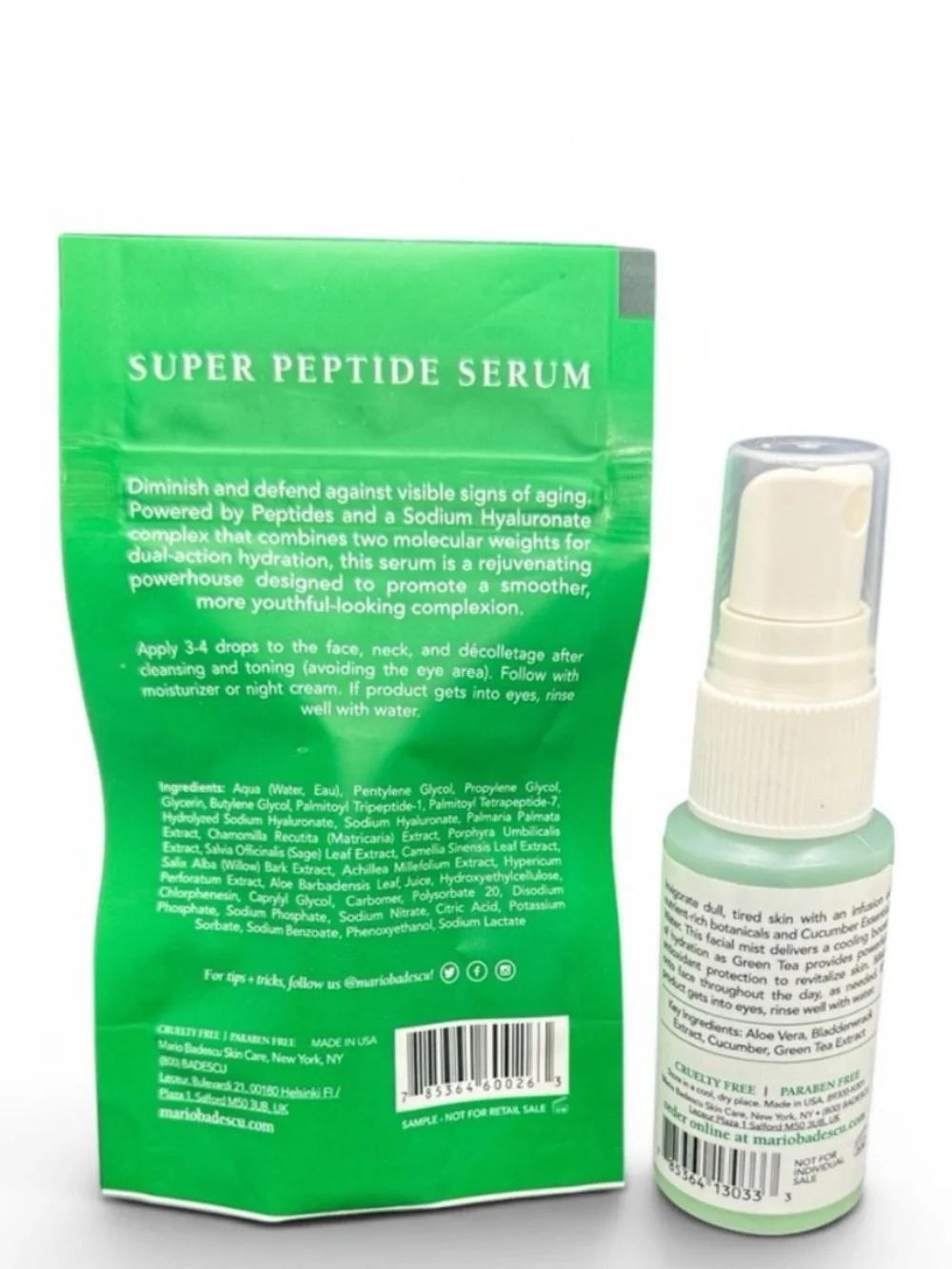 Mario Badescu Green Facial Spray & Super Peptide Serum 2 Piece Set